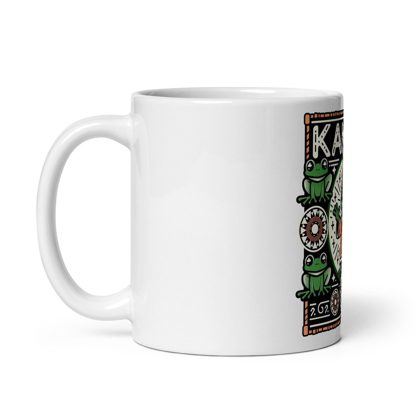 White glossy mug