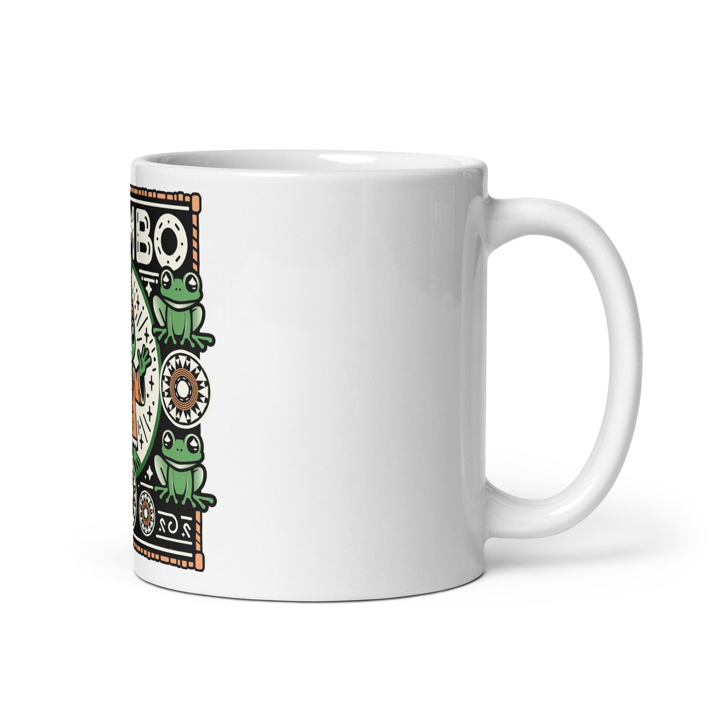 White glossy mug
